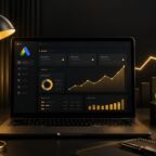 PPC reklama na Google a Google Ads dashboard s rastúcim výkonom kampaní